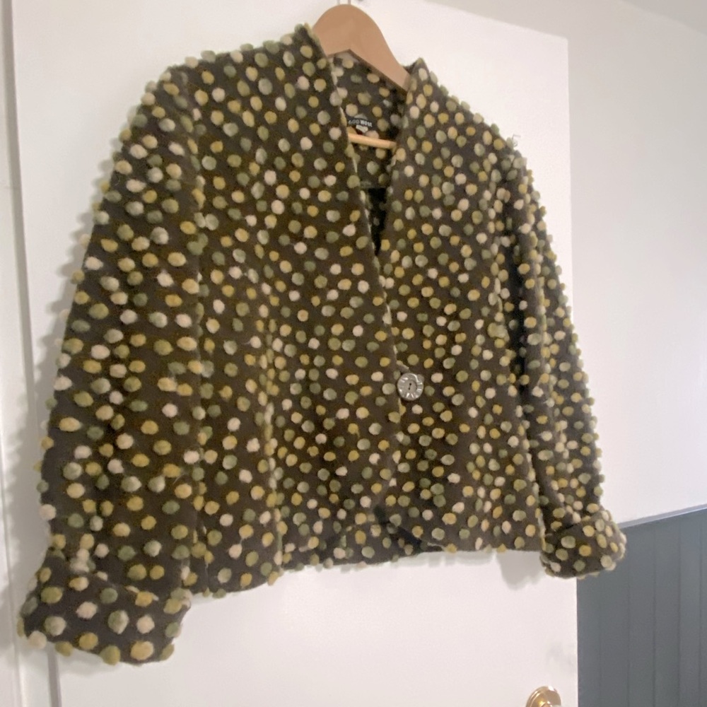 Unique wool felted texture jacket